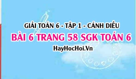 Giải bài 6 trang 58 Toán 6 Tập 1 SGK Cánh Diều